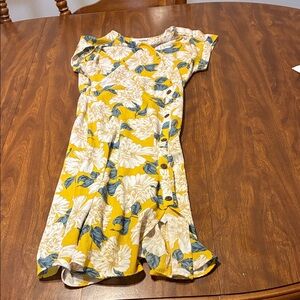 Monteau Yellow Floral Kids Dress